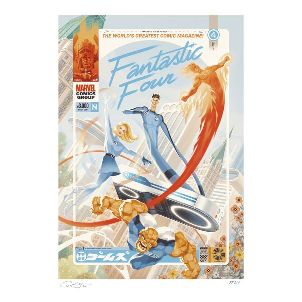🧪 LAB | SU ORDINAZIONE Marvel Fantastic Four #48 Art Print Marvel's First Family: The Fantastic Four! 61 x 41 cm - unframed