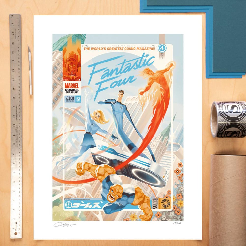 🧪 LAB | SU ORDINAZIONE Marvel Fantastic Four #48 Art Print Marvel's First Family: The Fantastic Four! 61 x 41 cm - unframed