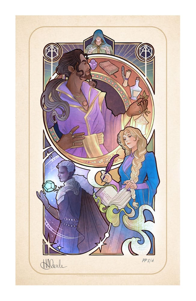 🧪 LAB | SU ORDINAZIONE Critical Role Art Print Matthew Mercer: 10th Anniversary Art Nouveau Illustrations 46 x 28 cm - unframed