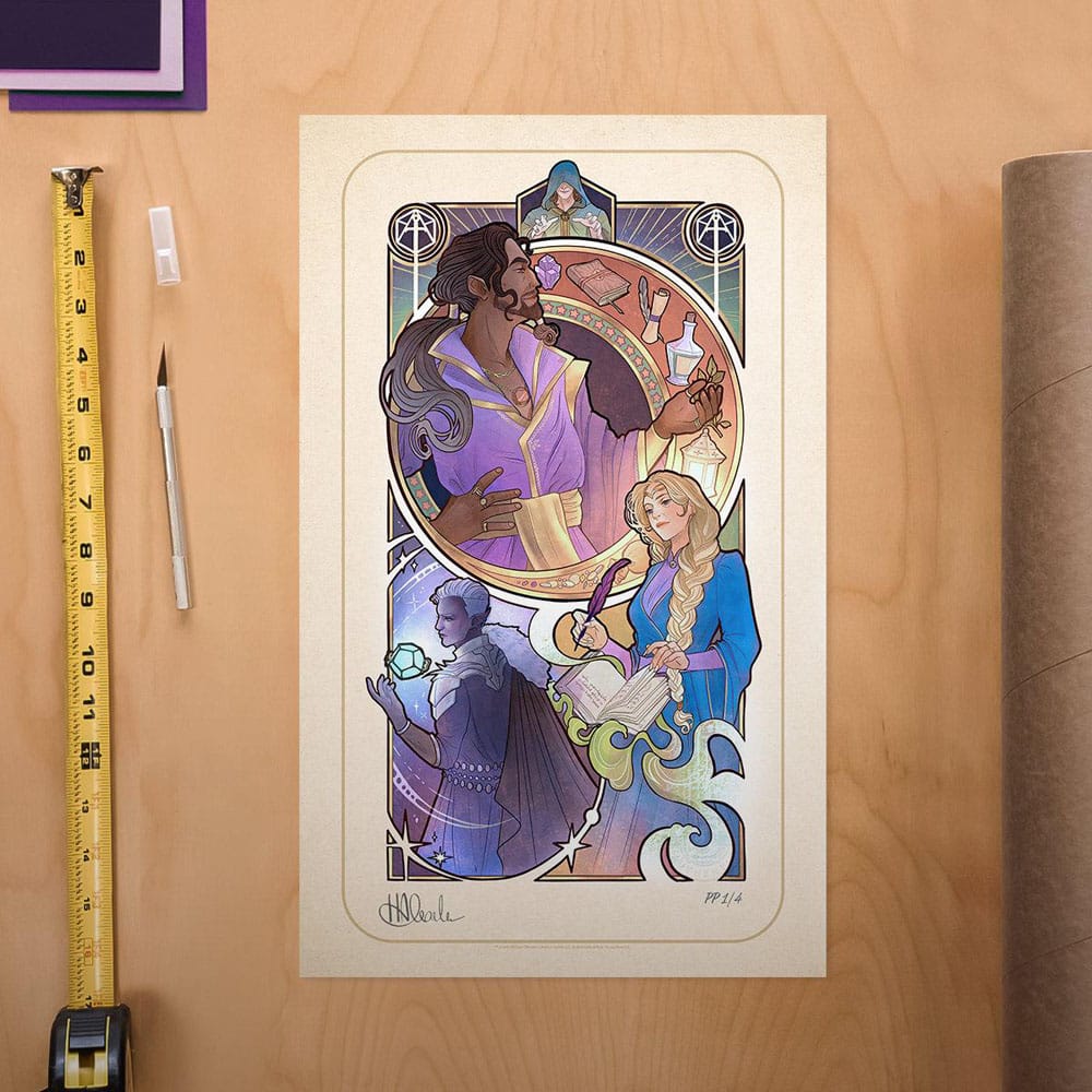 🧪 LAB | SU ORDINAZIONE Critical Role Art Print Matthew Mercer: 10th Anniversary Art Nouveau Illustrations 46 x 28 cm - unframed