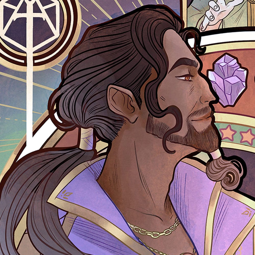 🧪 LAB | SU ORDINAZIONE Critical Role Art Print Matthew Mercer: 10th Anniversary Art Nouveau Illustrations 46 x 28 cm - unframed
