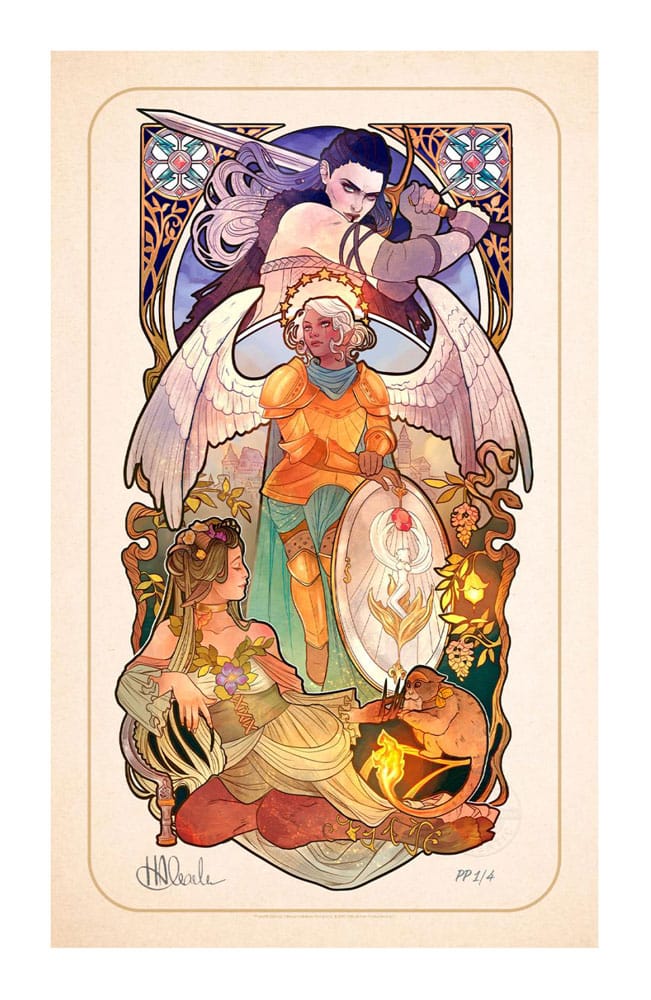 🧪 LAB | SU ORDINAZIONE Critical Role Art Print Ashley Johnson: 10th Anniversary Art Nouveau Illustrations 46 x 28 cm - unframed