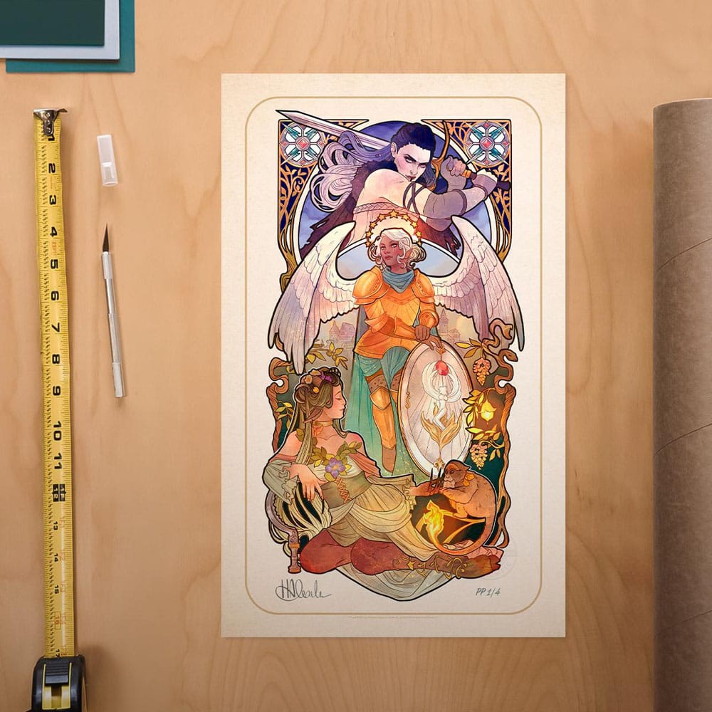 🧪 LAB | SU ORDINAZIONE Critical Role Art Print Ashley Johnson: 10th Anniversary Art Nouveau Illustrations 46 x 28 cm - unframed