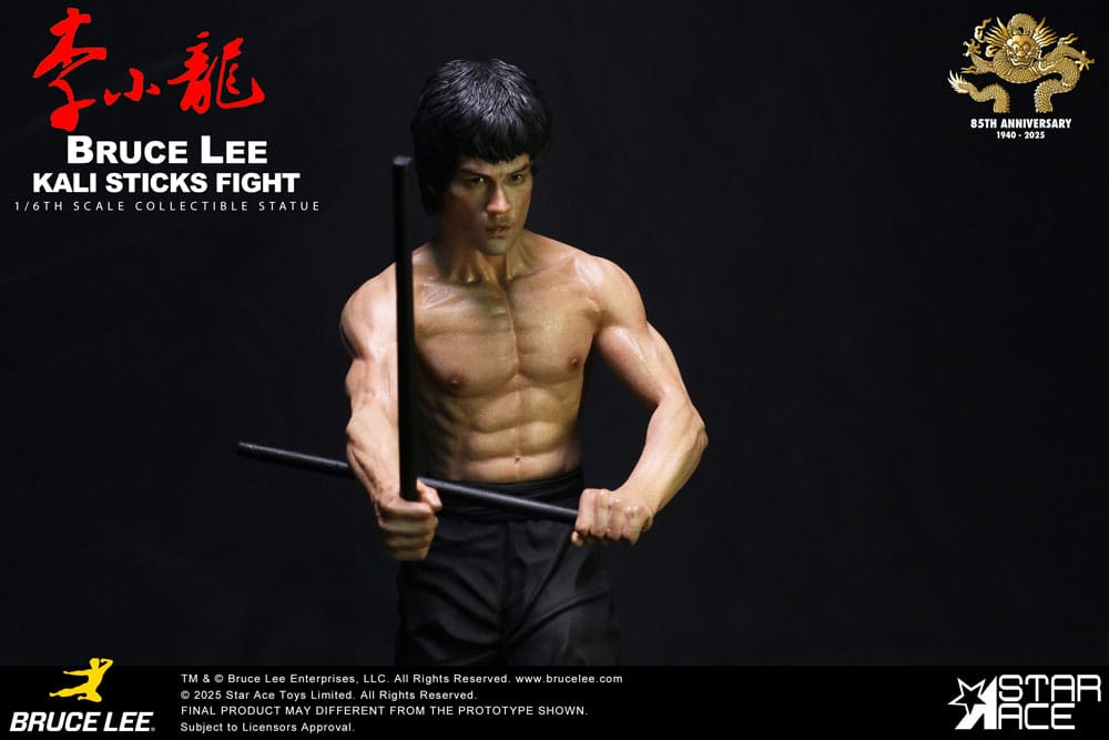 🧪 LAB | SU ORDINAZIONE Enter the Dragon Movie Statue 1/6 Bruce Lee Kali Sticks Fight Normal Basement Version 30 cm