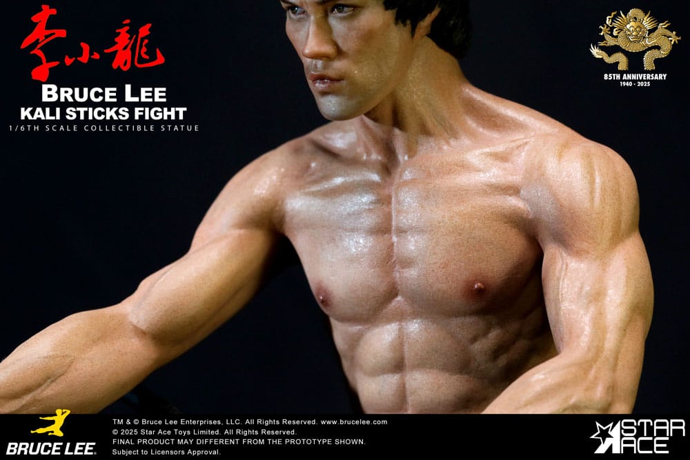 🧪 LAB | SU ORDINAZIONE Enter the Dragon Movie Statue 1/6 Bruce Lee Kali Sticks Fight Normal Basement Version 30 cm