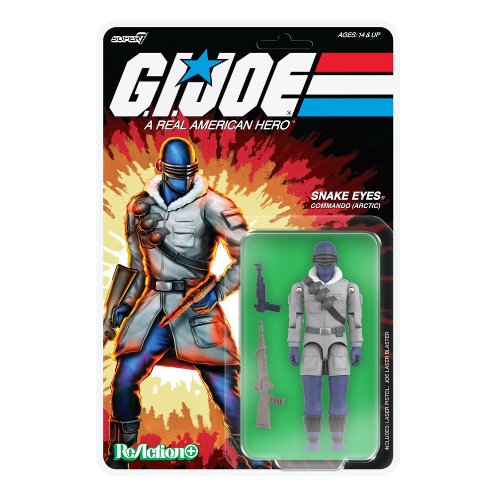 🧪 LAB | SU ORDINAZIONE GI Joe (Movie) ReAction+ Action Figure Wave 5 Arctic Snake Eyes (Movie) 10 cm