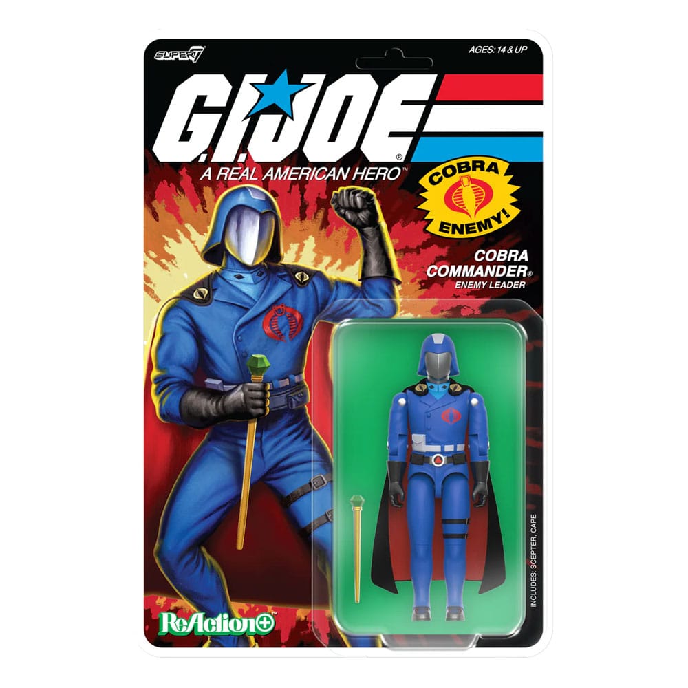 🧪 LAB | SU ORDINAZIONE GI Joe ReAction+ Action Figure Wave 06 Cobra Commander (Movie, Black Cape) 10 cm