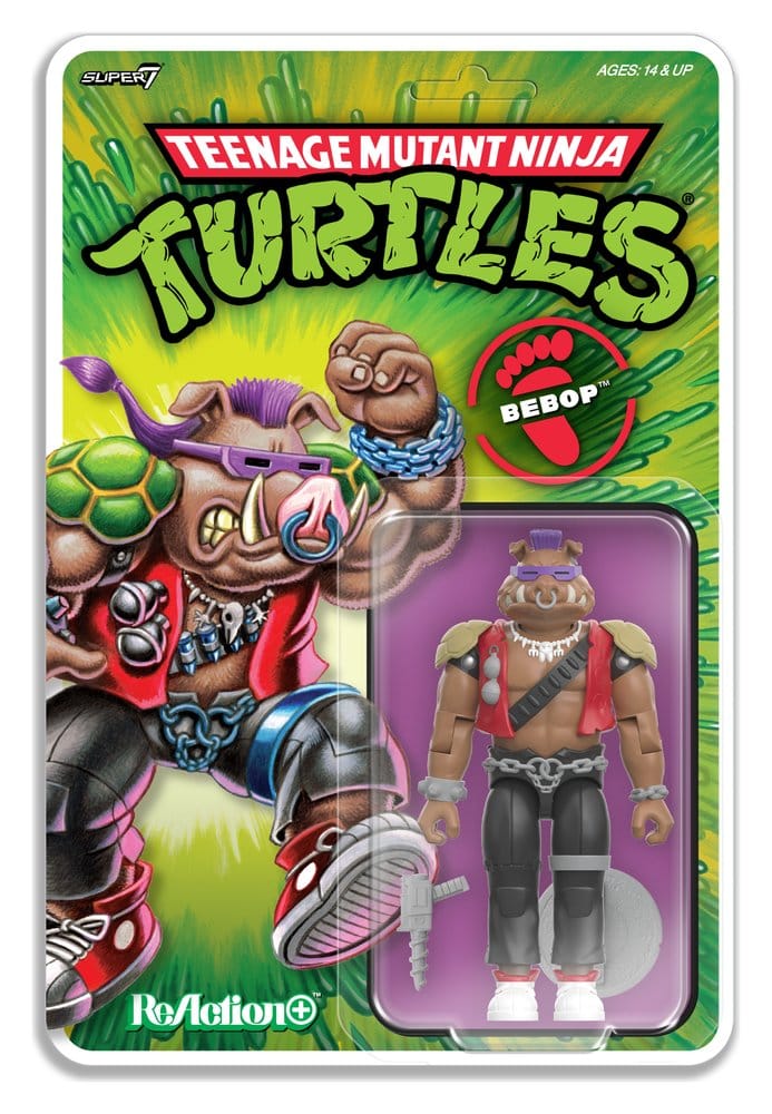 🧪 LAB | PREORDINE+ 11/2026 Teenage Mutant Ninja Turtles ReAction+ Action Figure Wave 02 Bebop