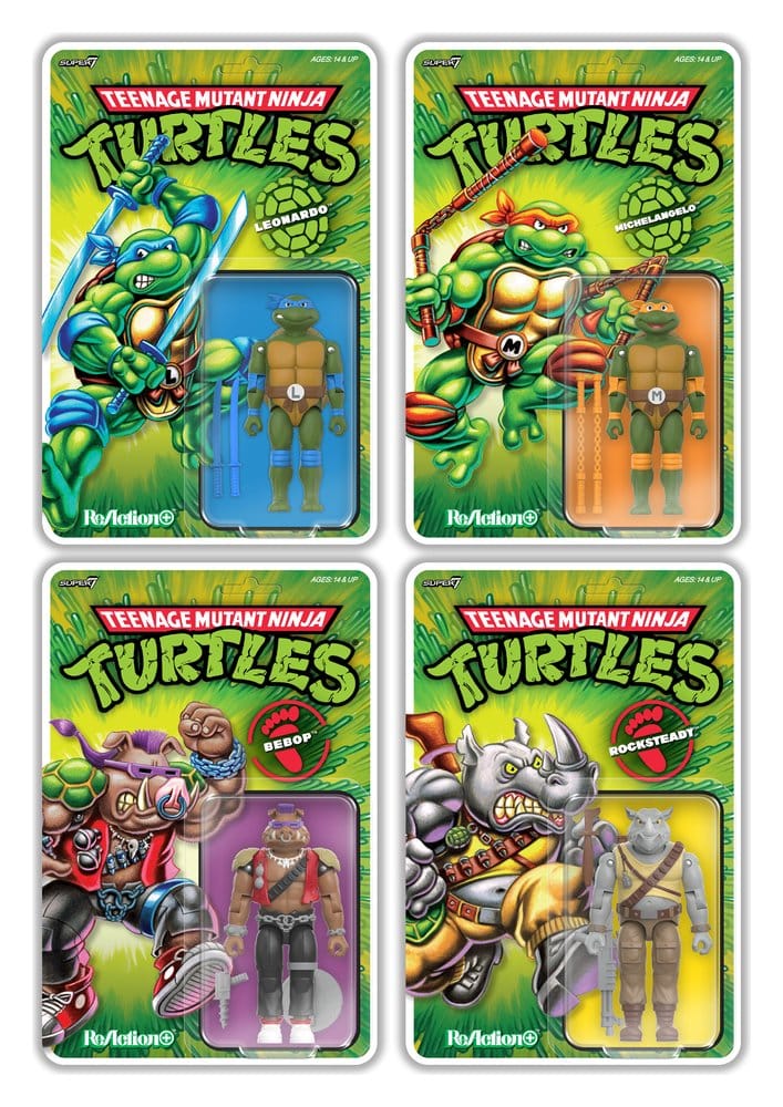 🧪 LAB | PREORDINE+ 11/2026 Teenage Mutant Ninja Turtles ReAction+ Action Figure Wave 02 Bebop