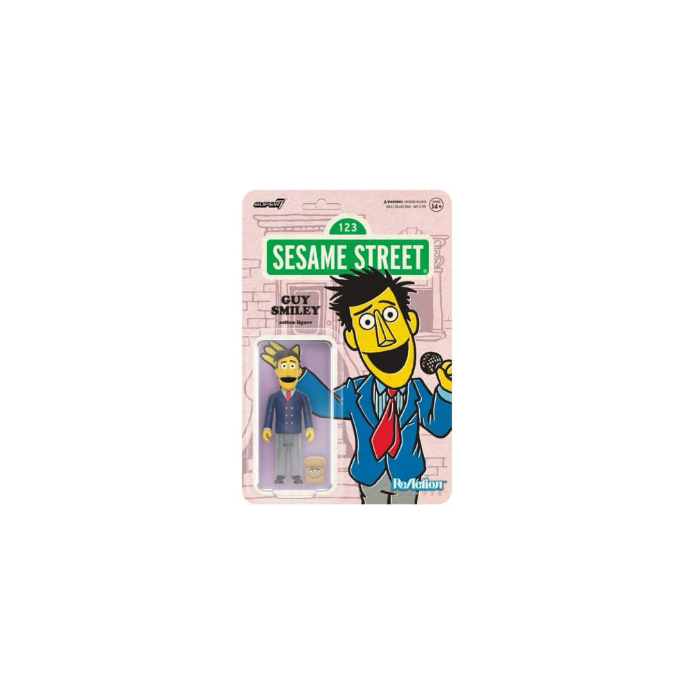 SU ORDINAZIONE Sesame Street ReAction Action Figure Wave 02 Guy Smiley (With Bread) 10 cm