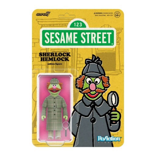 Auf Bestellung gefertigt: Sesamstraße ReAction Actionfigur Welle 03 Sherlock Hemlock 10 cm AUSVERKAUFT