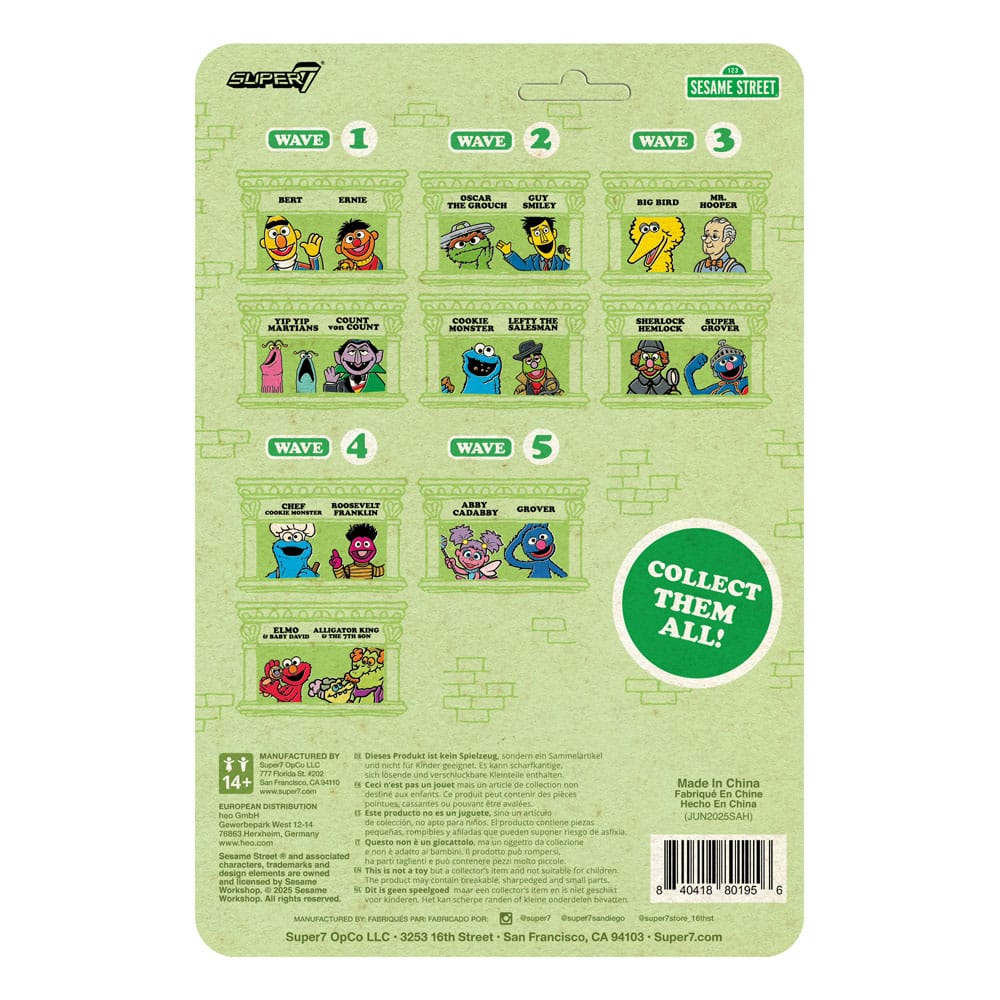🧪 LAB | SU ORDINAZIONE Sesame Street ReAction Action Figure Wave 05 Abby Cadabby 10 cm