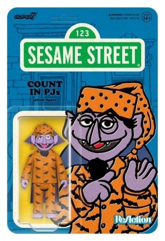 🧪 LAB | SU ORDINAZIONE Sesame Street ReAction Action Figure Wave 06 Count Von Count (PJs) 10 cm