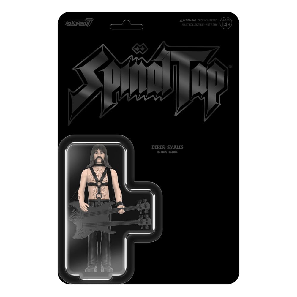 🧪 LAB | SU ORDINAZIONE Spinal Tap ReAction Action Figure Wave 02 Derek Smalls (None More Black) 10 cm