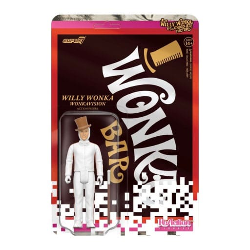 AUF BESTELLUNG HERGESTELLT Willy Wonka und die Schokoladenfabrik (1971) ReAction Actionfigur Wave 03 Willy Wonka (Weißer Anzug) 10 cm *SONDERPREIS*
