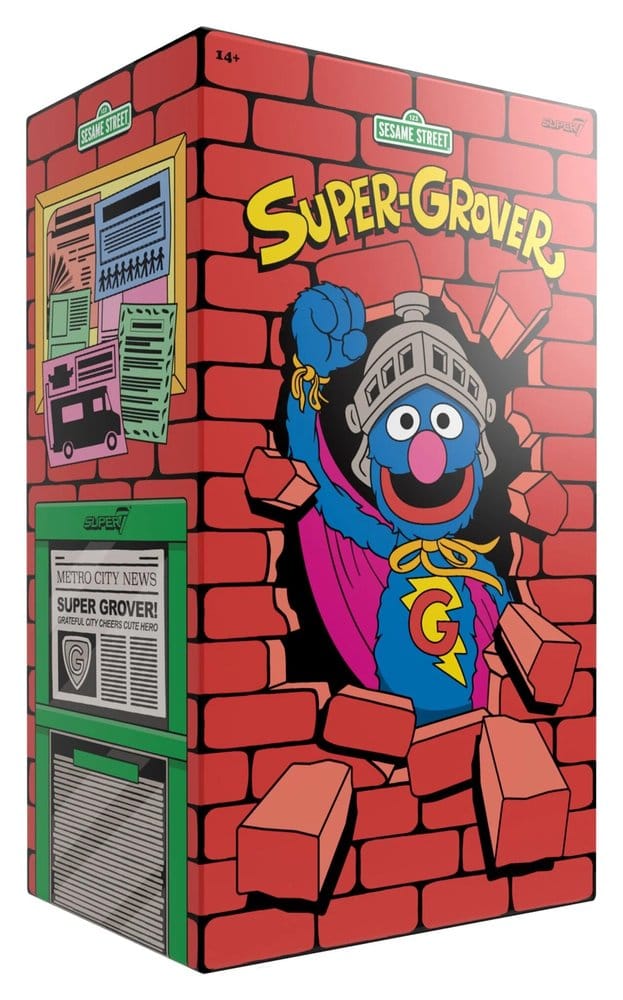 🧪 LAB | SU ORDINAZIONE Sesame Street Supersize Vinyl Figure Super Grover 36 cm