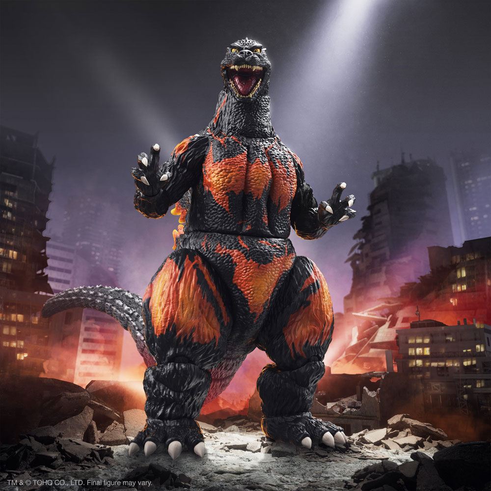 SU ORDINAZIONE Toho Ultimates Action Figure Burning Godzilla 1995 20 cm