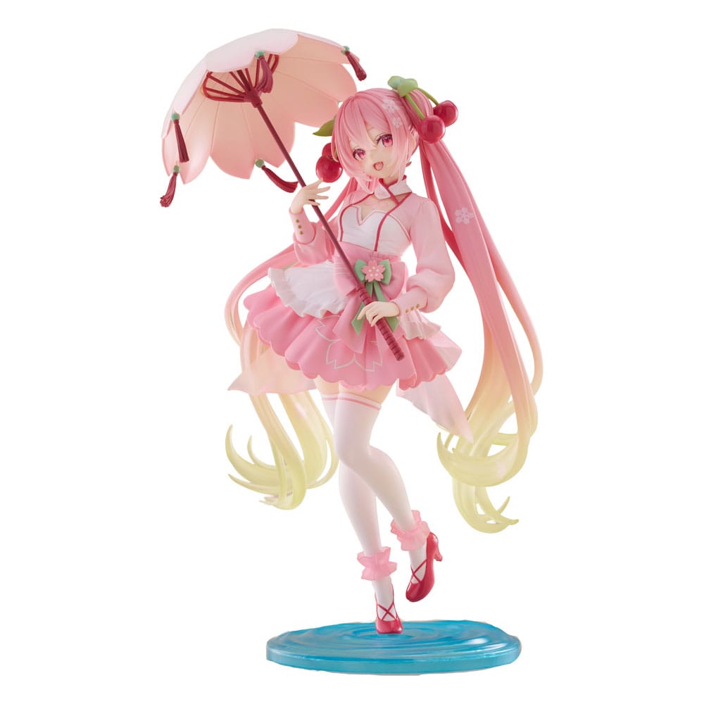 PREORDINE+ 05/2026 Hatsune Miku AMP PVC Statue Newley Written Sakura Miku Sakura Dress Ver. 21 cm