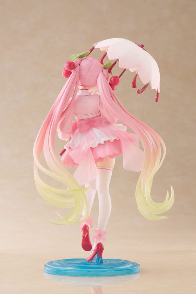PREORDINE+ 05/2026 Hatsune Miku AMP PVC Statue Newley Written Sakura Miku Sakura Dress Ver. 21 cm