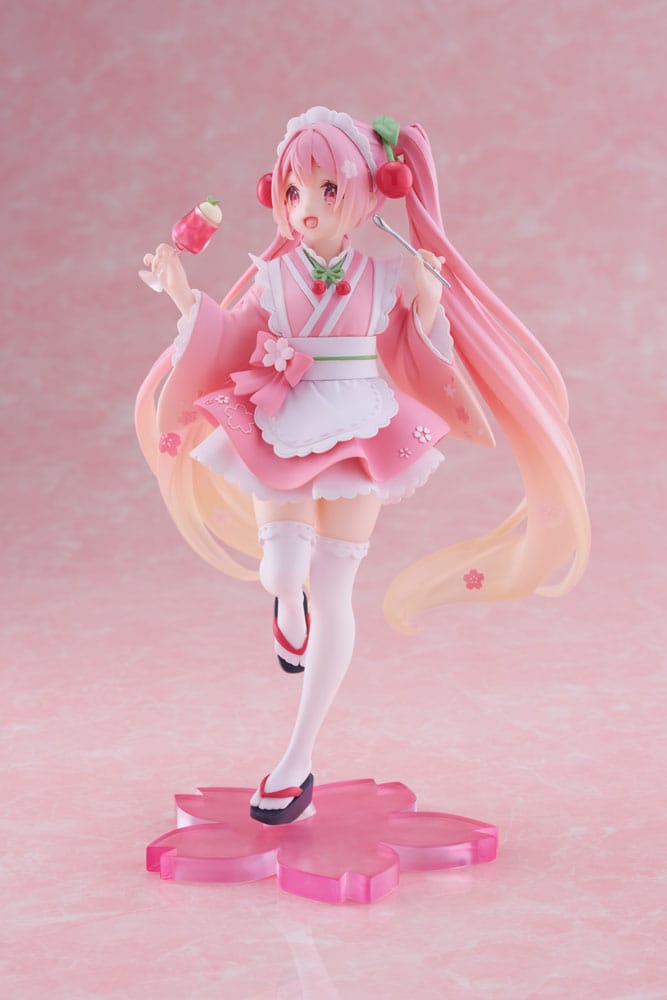 PREORDINE+ 07/2026 Hatsune Miku PVC Statue Newley Written Sakura Miku Japanese Cafe Ver. Reissue 18 cm