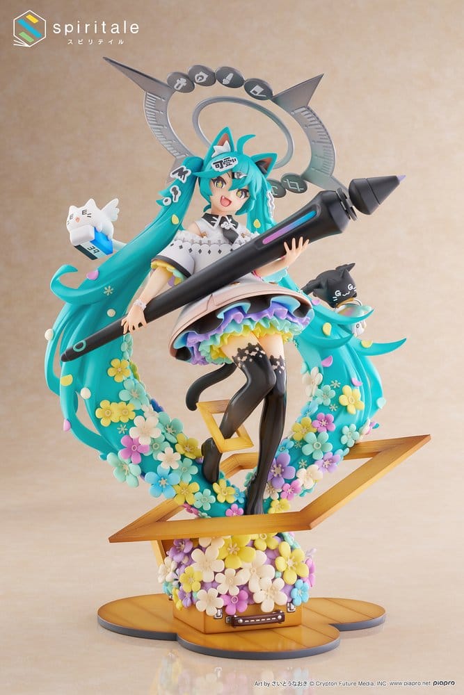 PREORDINE+ 01/2027 (NON CANCELLABILE) Hatsune Miku x Naoki Saito PVC Statue 1/7 My Figure Making! The Painter Ver. 34 cm