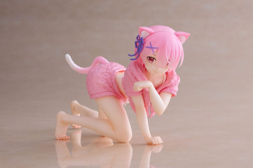PREORDINE ESAURITO Re:Zero Precious PVC Statue Desktop Cute Figure Ram Cat Roomwear Ver. 13 cm