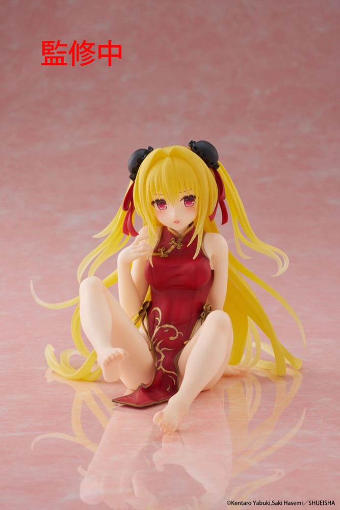 SU ORDINAZIONE To Love Ru Darkness PVC Statue Desktop Cute Figure Golden Darkness (Chinese Dress Ver.) 13 cm