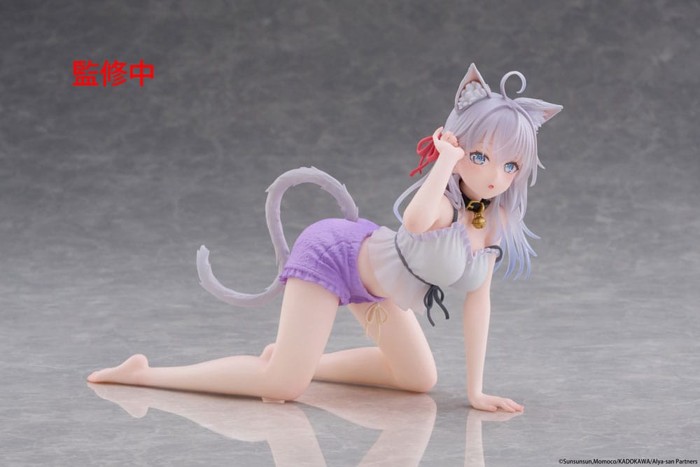 SU ORDINAZIONE Alya Sometimes Hides Her Feelings in Russian PVC Statue Desktop Cute Figure Alya Cat Ear Roomwear Ver. 13 cm