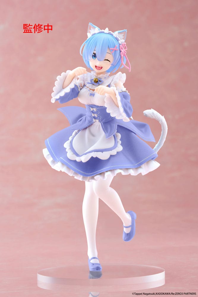 SU ORDINAZIONE Re:Zero Starting Life in Another World Coreful PVC Statue Rem Cat Maid Ver. Renewal 18 cm ESAURITO