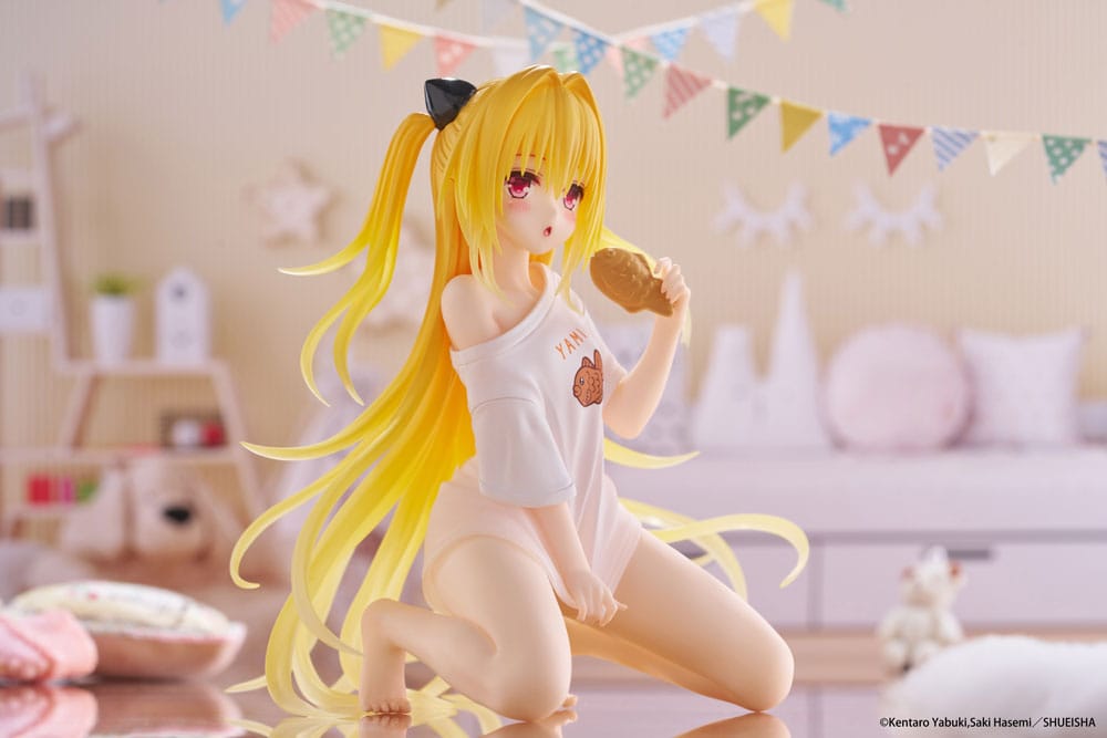 PREORDER+ 02/2026 To Love-Ru Darkness PVC Statue Desktop Cute Figure Golden Darkness Roomwear Ver. 13 cm
