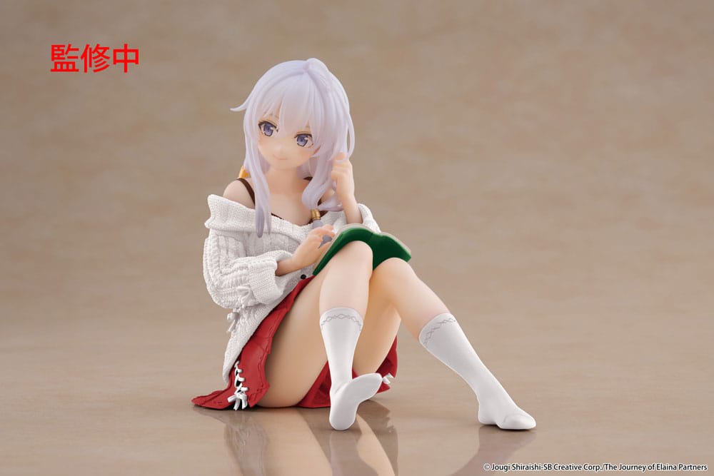 SU ORDINAZIONE Wandering Witch: The Journey of Elaina PVC Statue Desktop Cute Figure Elaina Casual Clothes Ver. Renewal 13 cm