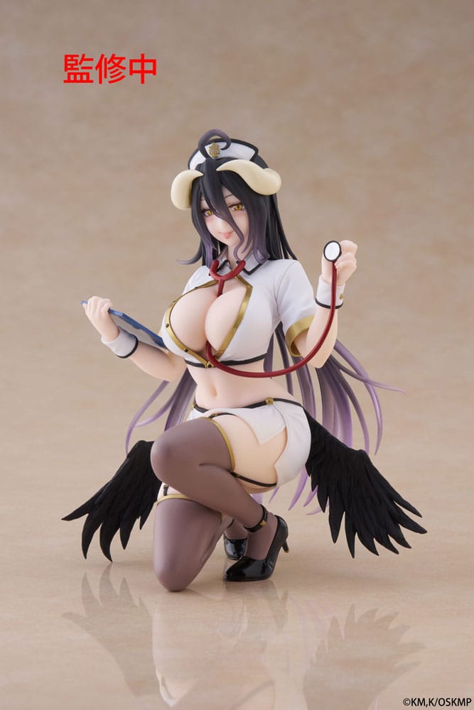 VORBESTELLUNG+ 04/2026 Overlord PVC-Statue Desktop-Figur, niedliche Albedo-Krankenschwester-Version, erneuert, 13 cm