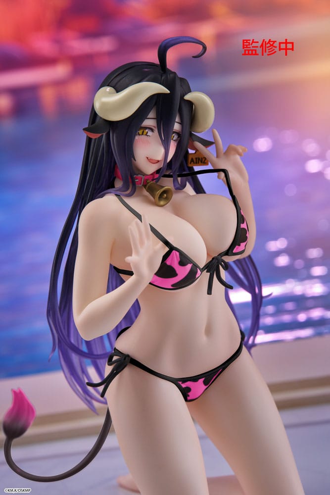 PREORDINE+ 04/2026 Overlord PVC Statue Desktop Cute Figure Albedo Cow-Print Swimsuit Ver. Renewal 13 cm