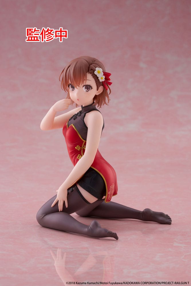 AUF BESTELLUNG A Certain Scientific Railgun PVC Statue Desktop Cute Figure Mikoto Misaka Chinese Dress Ver. 13 cm AUSVERKAUFT