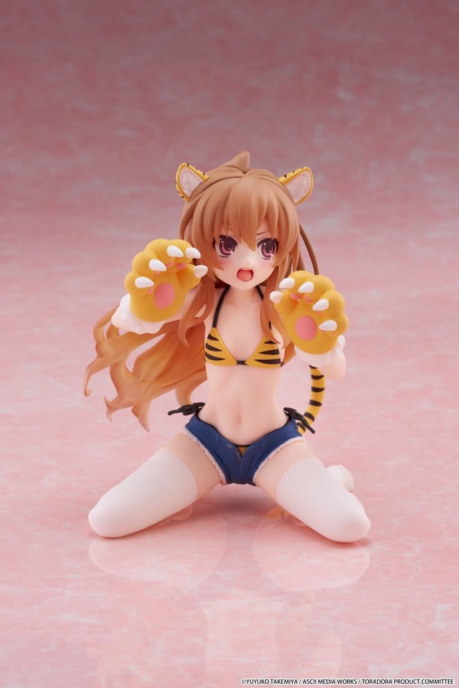 PREORDINE+ 12/2026 Toradora! Desktop Cute PVC Figure Taiga Aisaka (Tiger Costume Swimwear Ver.) 13 cm