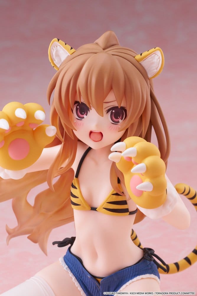 PREORDINE+ 12/2026 Toradora! Desktop Cute PVC Figure Taiga Aisaka (Tiger Costume Swimwear Ver.) 13 cm