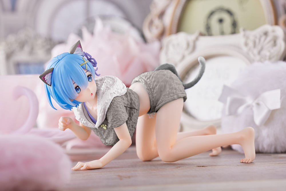 PREORDINE ESAURITO Re:Zero - Starting Life in Another World PVC Statue Rem Cat Roomwear Version Renewal Edition (H)