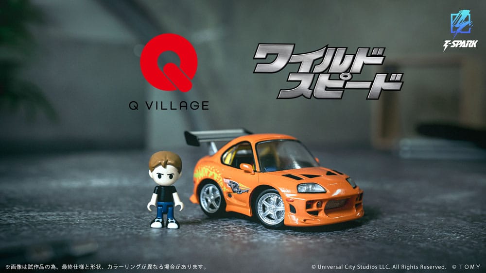SU ORDINAZIONE Fast & Furious Q-Village Vehicle with mini-figure Toyota Supra JZA80 9 cm