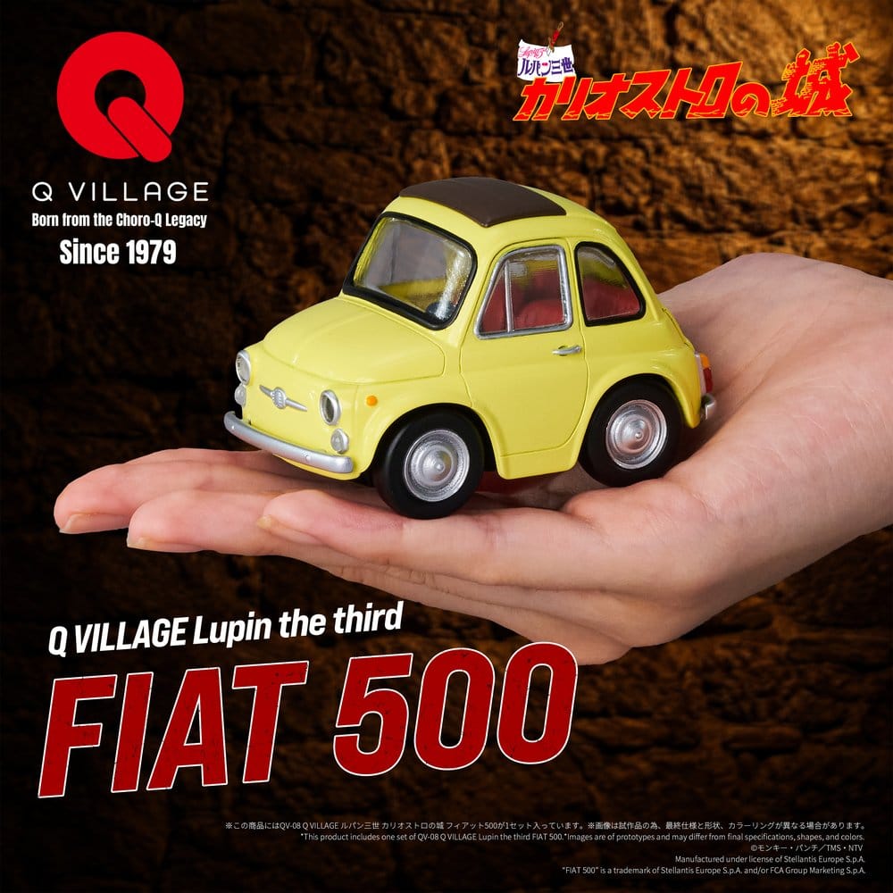 PREORDINE+ 08/2027 Lupin the Third: The Castle of Cagliostro Q Village PVC Figure QV-08 Fiat 500 8 cm