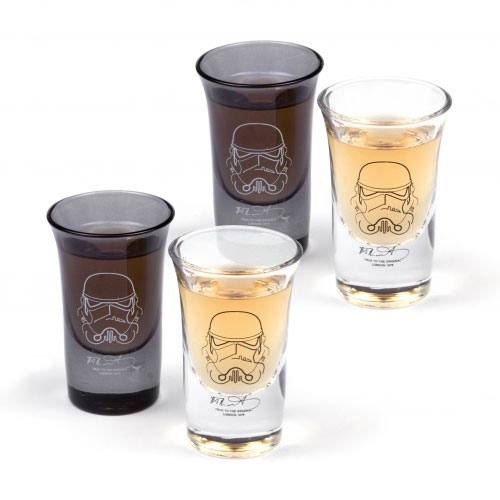 AUF BESTELLUNG HERGESTELLT Original Stormtrooper Schnapsglas 4er-Pack