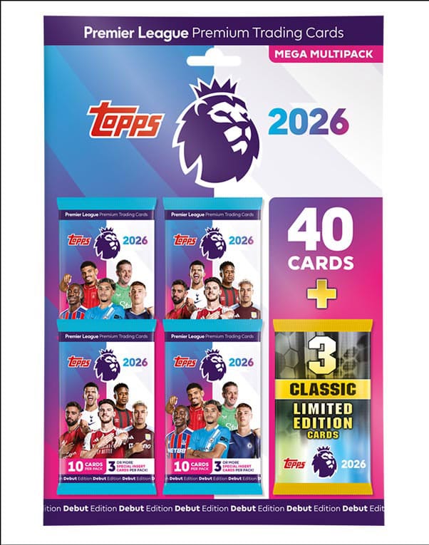 SU ORDINAZIONE Premier League 2025/26 Trading Cards Mega Multipack