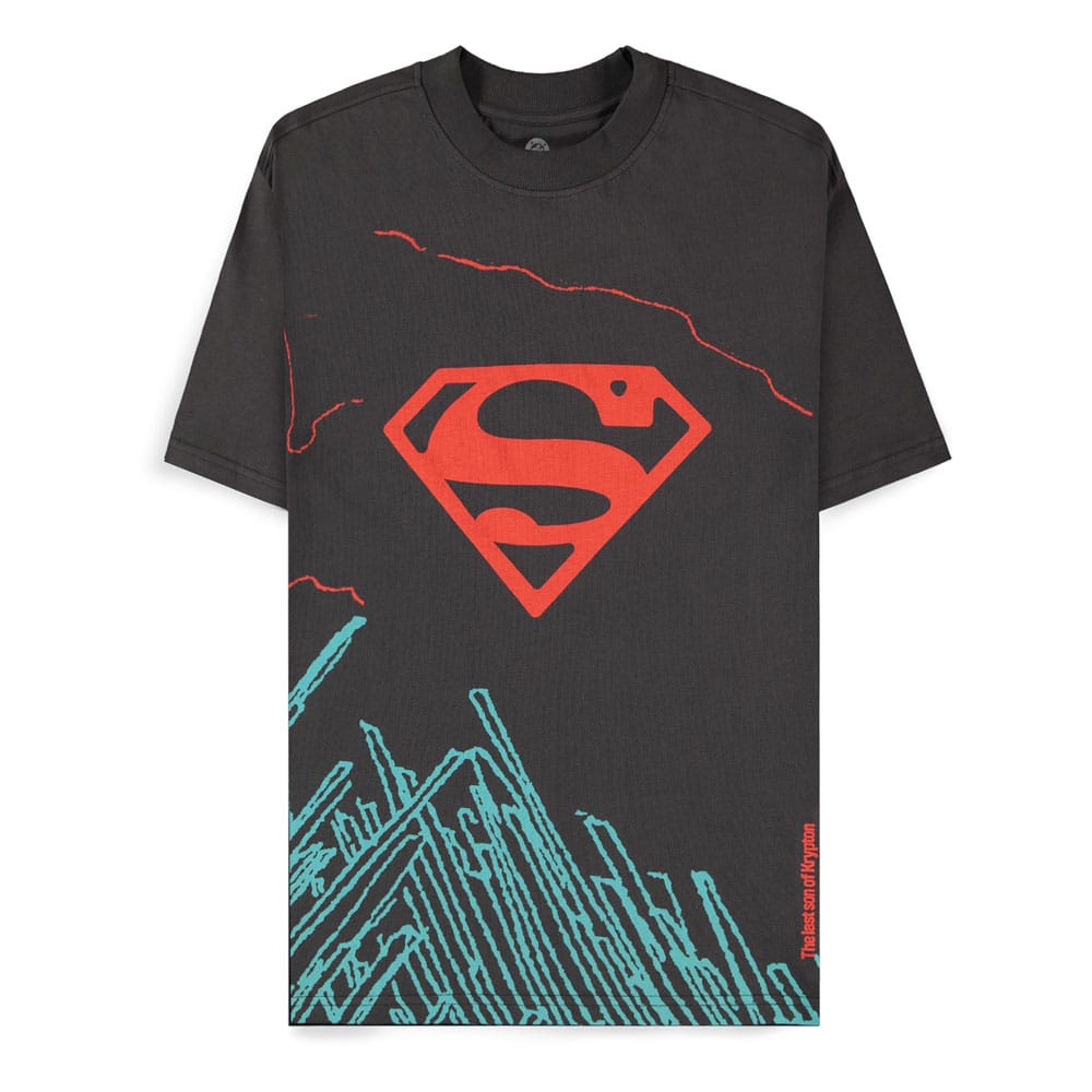 SU ORDINAZIONE DC Comics T-Shirt Superman Dark Grey son of Krypton Size L