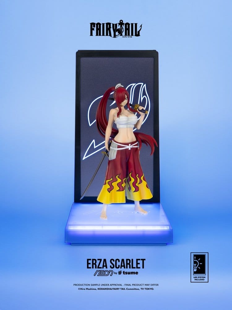 SU ORDINAZIONE Fairy Tail Neon Figure 1/9 Erza Scarlet 25 cm