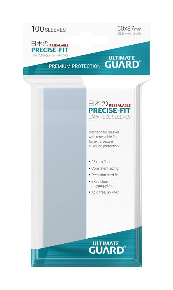 SU ORDINAZIONE Ultimate Guard Precise-Fit Sleeves Japanese Size (100) - Resealable