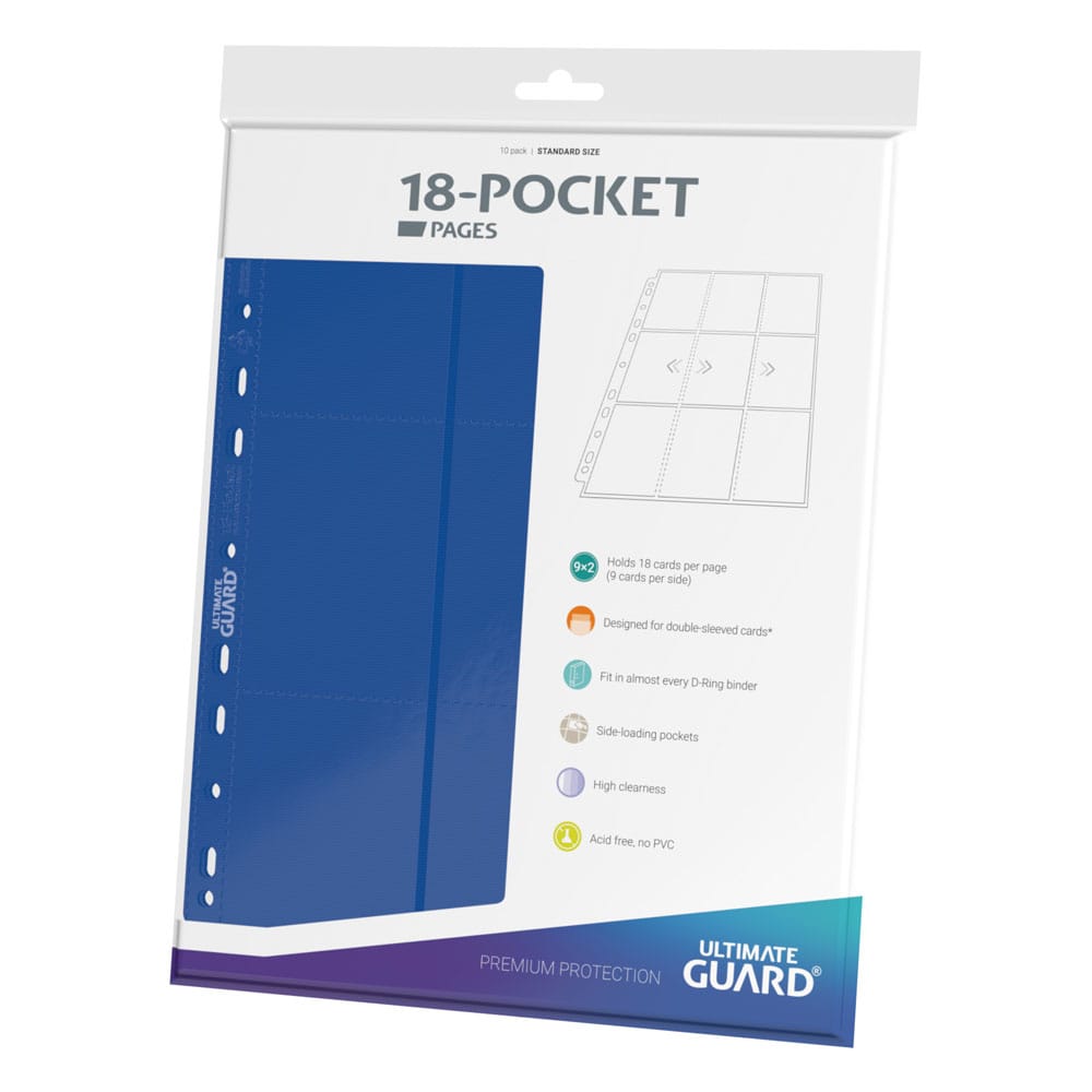 SU ORDINAZIONE Ultimate Guard 18-Pocket Pages Side-Loading (10) - Blue