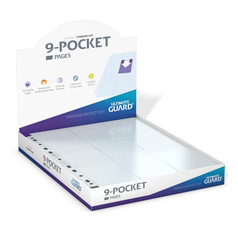 SU ORDINAZIONE Ultimate Guard 9-Pocket Pages Top-Loading (100) - Transparent