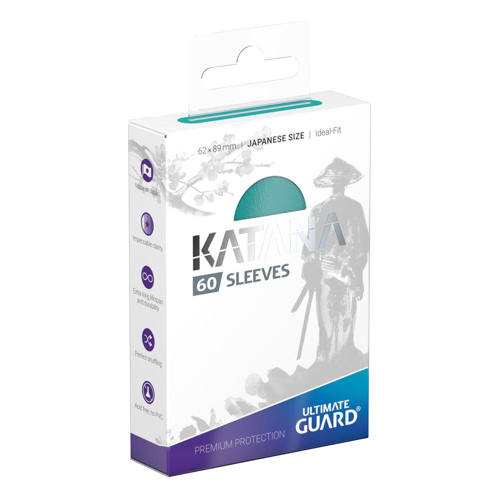 SU ORDINAZIONE Ultimate Guard Katana Sleeves Japanese Size (60) - Turquoise