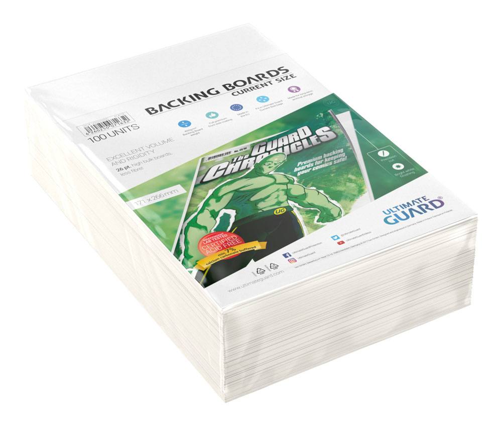 AUF BESTELLUNG HERGESTELLT Ultimate Guard Comic-Rückwandbretter (100) - Aktuelle Größe