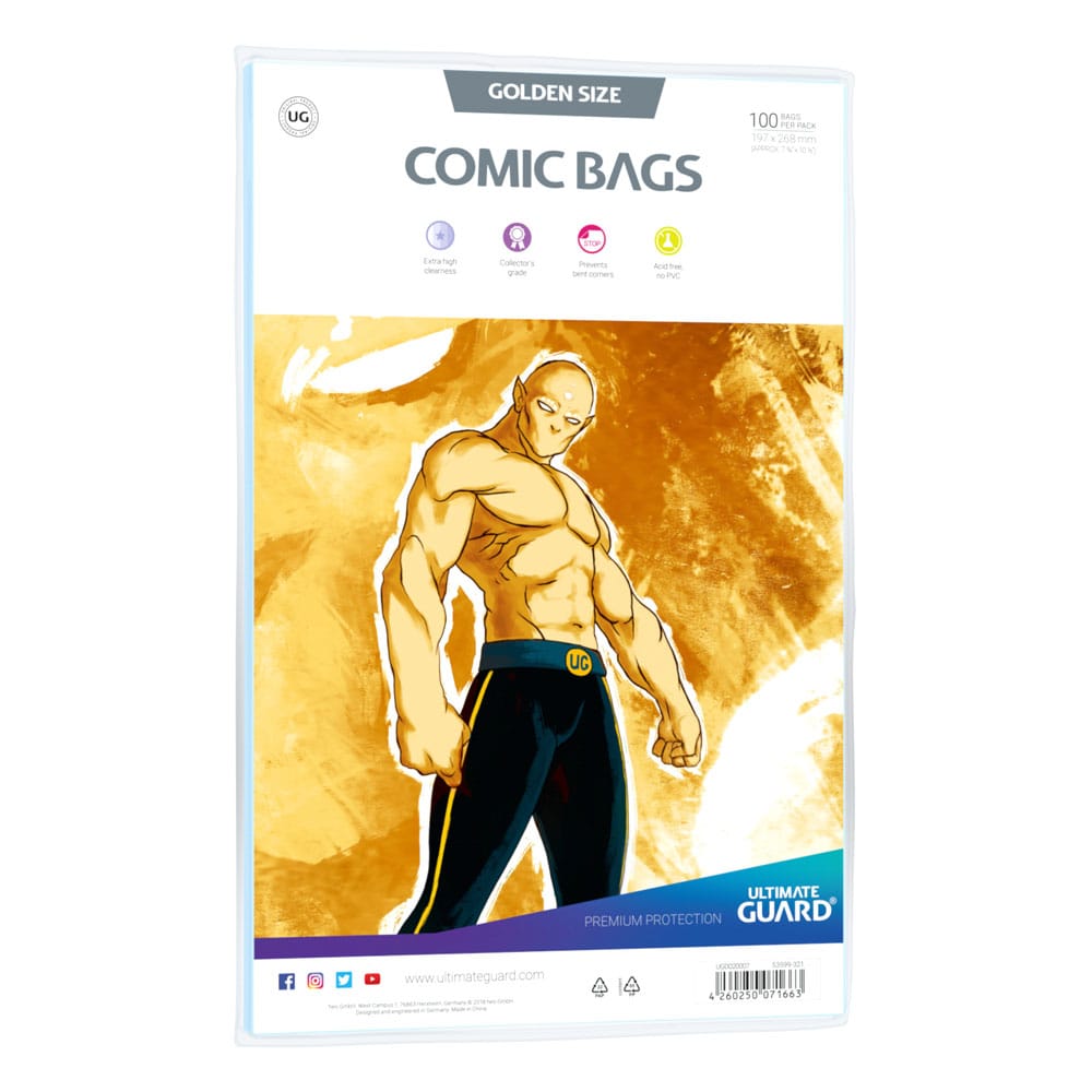 SU ORDINAZIONE Ultimate Guard Comic Bags Standard (100) - Golden Size