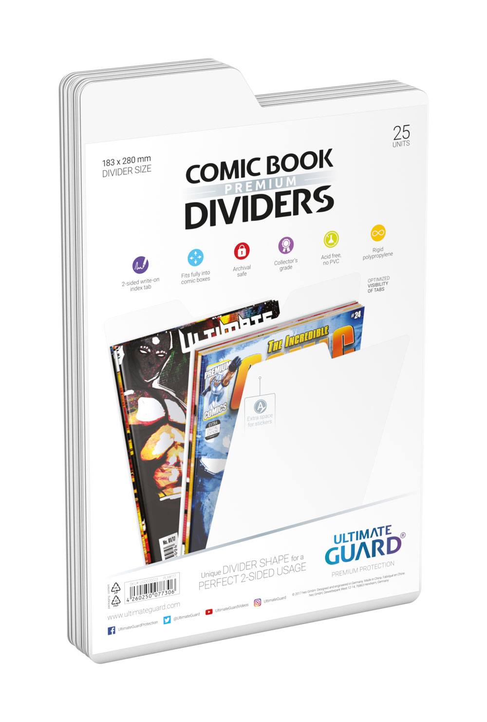 SU ORDINAZIONE Ultimate Guard Comic Book Dividers (25) - White